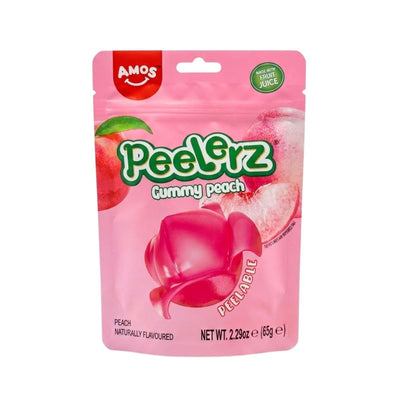 AMOS Peelerz Schälbare Fruchtgummis Pfirsich 65g