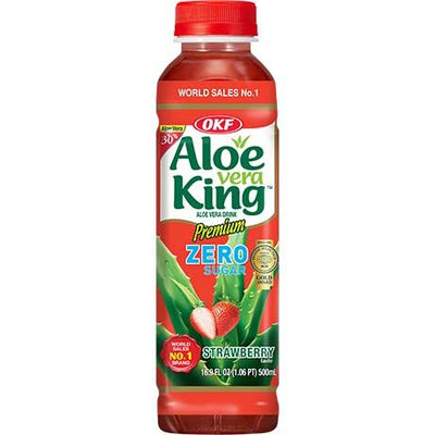 OKF Aloe Vera Getränk Erdbeer Zuckerfrei 500ml (EINWEG)