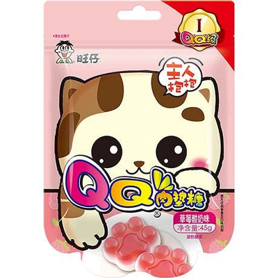 WANT WANT Katzenpfoten Gummis Erdbeer-Joghurt 45g