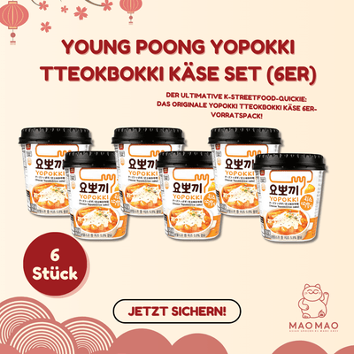 YOUNG POONG YOPOKKI Tteokbokki Käse Set (6er)