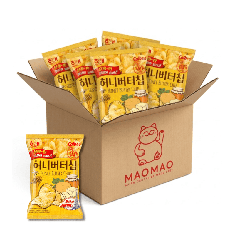 16x HAITAI Honig Butter Kartoffelchips 60g Vorratsbox (Full Box)