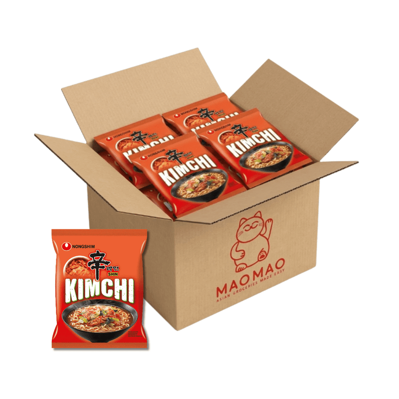 20x NONG SHIM Instant Nudeln Shin Ramyun Kimchi 120g Vorratsbox (Full Box)