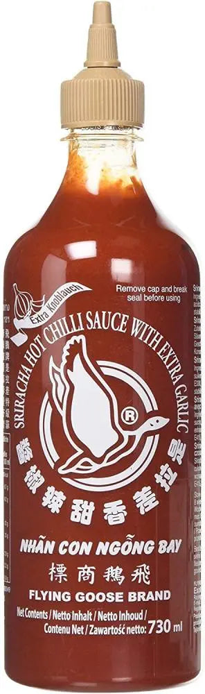 FLYING GOOSE Sriracha Hot Chilisauce mit Knoblauch 455ml