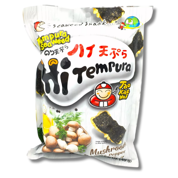 TAOKAENOI Tempura Algensnack Pilze und schwarzer Pfeffer 40g