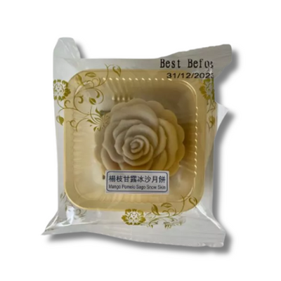 YUE BAN HUANG TING Schneehäutchen-Mondkuchen Mango Pomelo Sago 45g