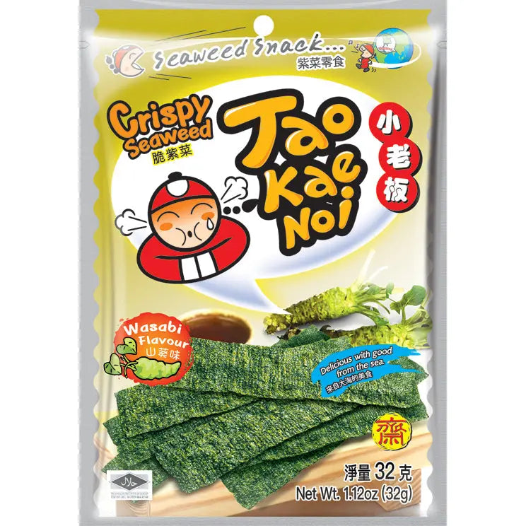 TAOKAENOI Knuspriger Seetang Wasabi 32g