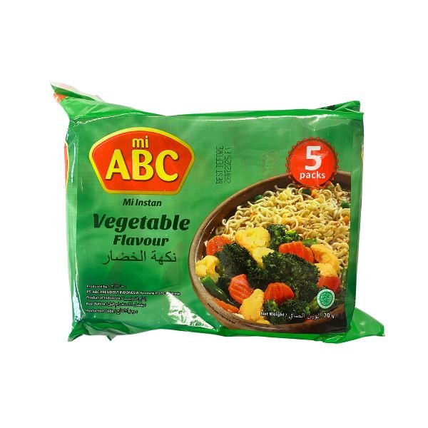 ABC Instant Nudeln Suppe Gemüsegeschmack 350g (5x70g)