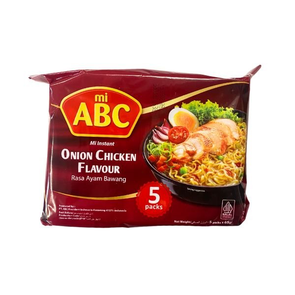 ABC Instant Nudeln Suppe Zwiebel Hähnchen Geschmack 325g (5x65g)
