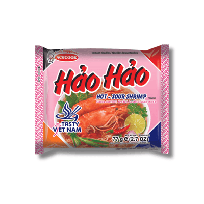 ACECOOK HAOHAO Instant-Nudeln Garnelen Sauer-Scharf (Chili & Lime) 77g