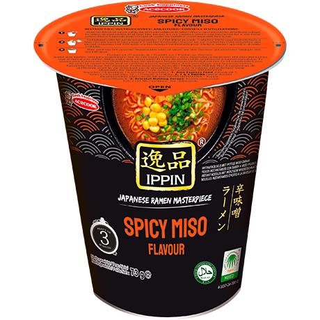 ACECOOK Instant Nudeln Ippin Becher Scharfes Miso 73g