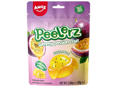 AMOS Peelerz Schälbare Fruchtgummis Maracuja 65g