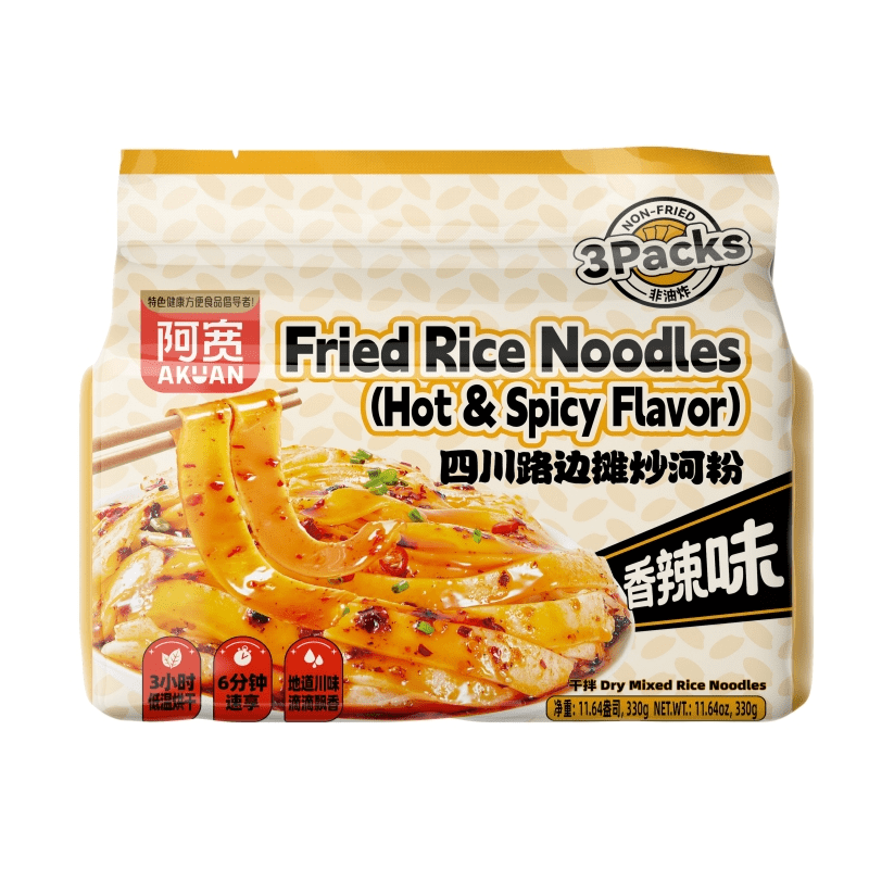 BAIJIA A-Kuan Sichuan-Stil gebratene Reisnudeln Scharf 330g