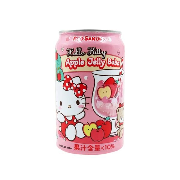 BEBIDA Hello Kitty Apfel Jelly Boba Bubble Tea 310ml (EINWEG)
