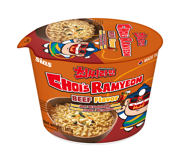 CHOI'S Instant Nudel Cup Rindfleisch scharf 107g