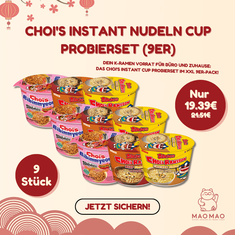 CHOI'S Instant Nudeln Cup Probier Set (9er)