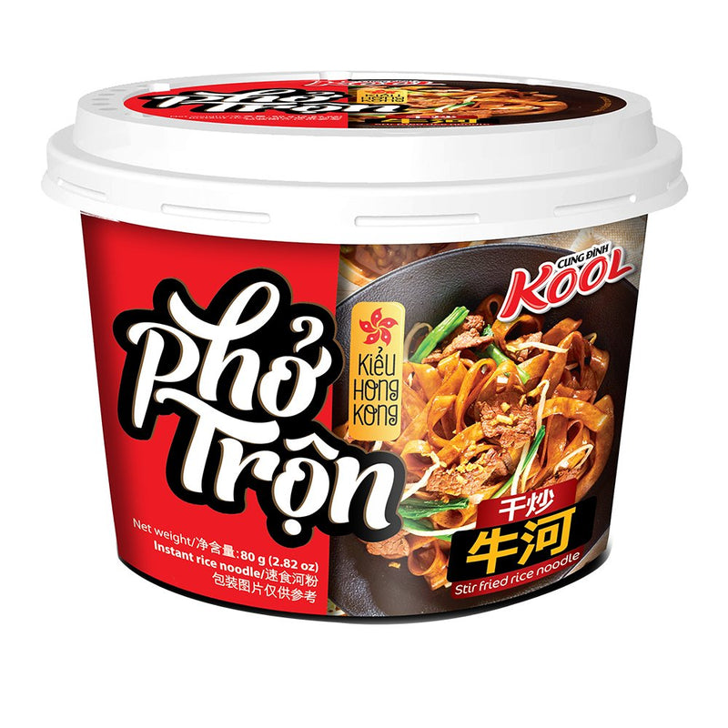 CUNG DINH KOOL Instant Gebratene Reisnudeln Bowl schwarzer Sojasoße Geschmack 80g