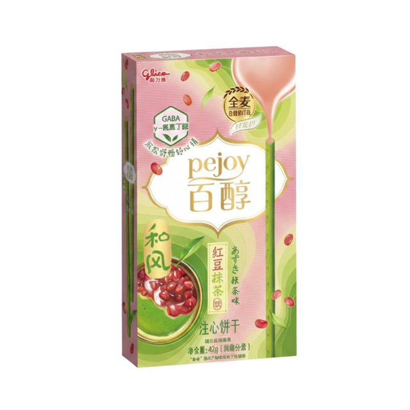 GLICO Pejoy Biscuit Sticks Rote Bohne & Matcha 42g