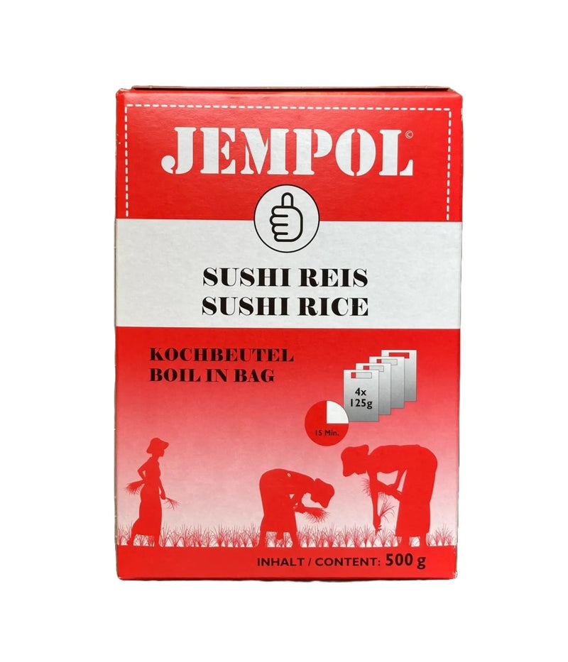 JEMPOL Sushi Reis im Beutel kochen 500g (4x125g)