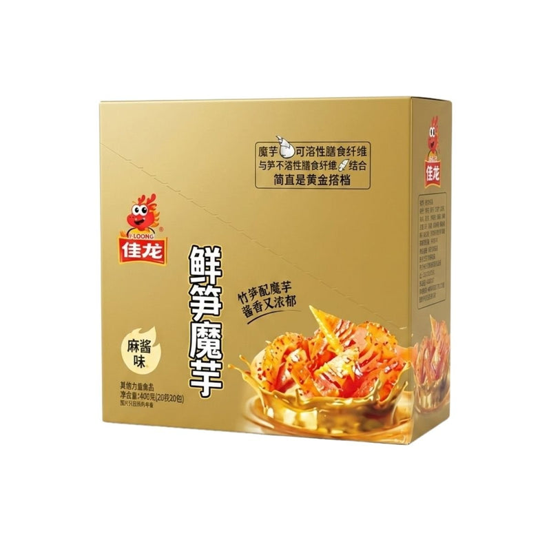 JIALONG Konjak-Snack mit Bambussprossen & Sesamsauce 400g (20x20g)