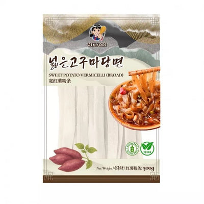 JINYORI Breite Süßkartoffelglasnudeln 500g
