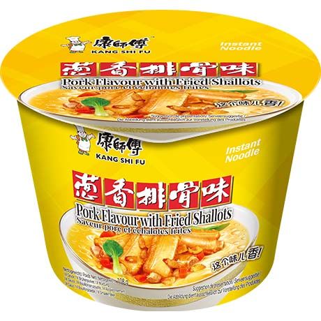 KANG SHI FU Instant Nudel Schüssel Schweinefleisch & Schalotten 108g