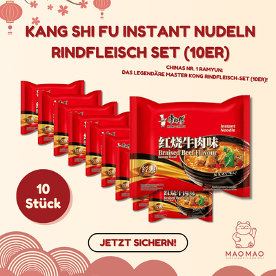 KANG SHI FU Instant Nudeln Rindfleisch Set (10er)
