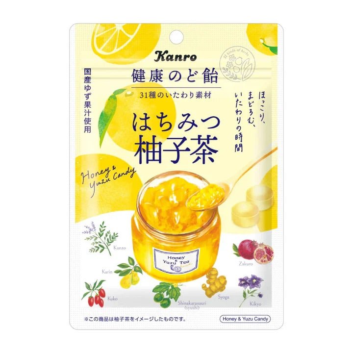 KANRO Honig Yuzu Tee Hustenbonbons 80g