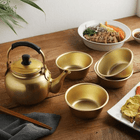 Koreanischer goldener Kessel aus Aluminium (1 L) Bild 2