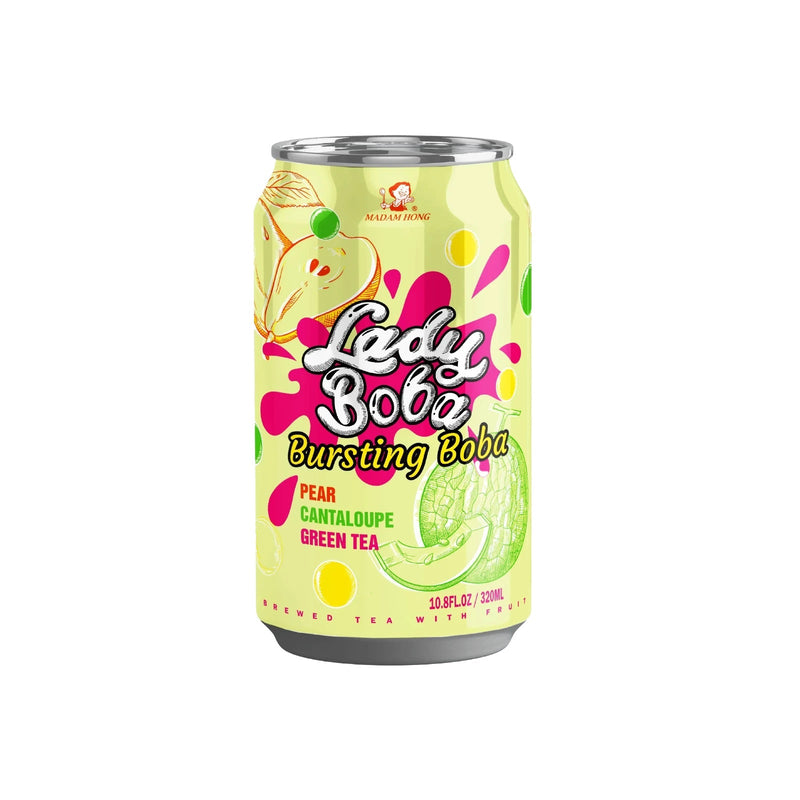 MADAM HONG Lady Boba Birne & Cantaloupe Grüner Tee 320ml (EINWEG)