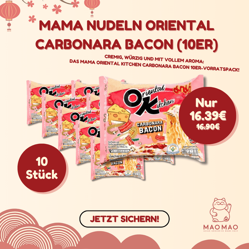 MAMA Instant Nudeln Oriental Carbonara Bacon Set (10er)