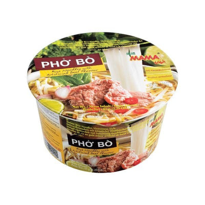 MAMA Instant Reisnudeln Schüssel Pho Bo (Rind) 65g