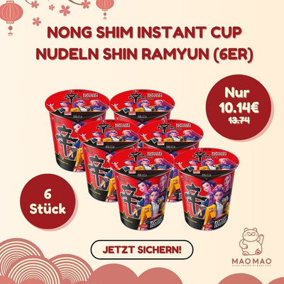 NONG SHIM Instant Cup Nudeln Shin Ramyun Set (6er)