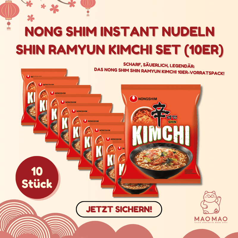 NONG SHIM Instant Nudeln Shin Ramyun Kimchi Set (10er)