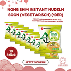 NONG SHIM Instant Nudeln Soon (vegetarisch) Set (10er) Bild 2