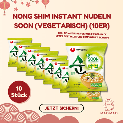 NONG SHIM Instant Nudeln Soon (vegetarisch) Set (10er)