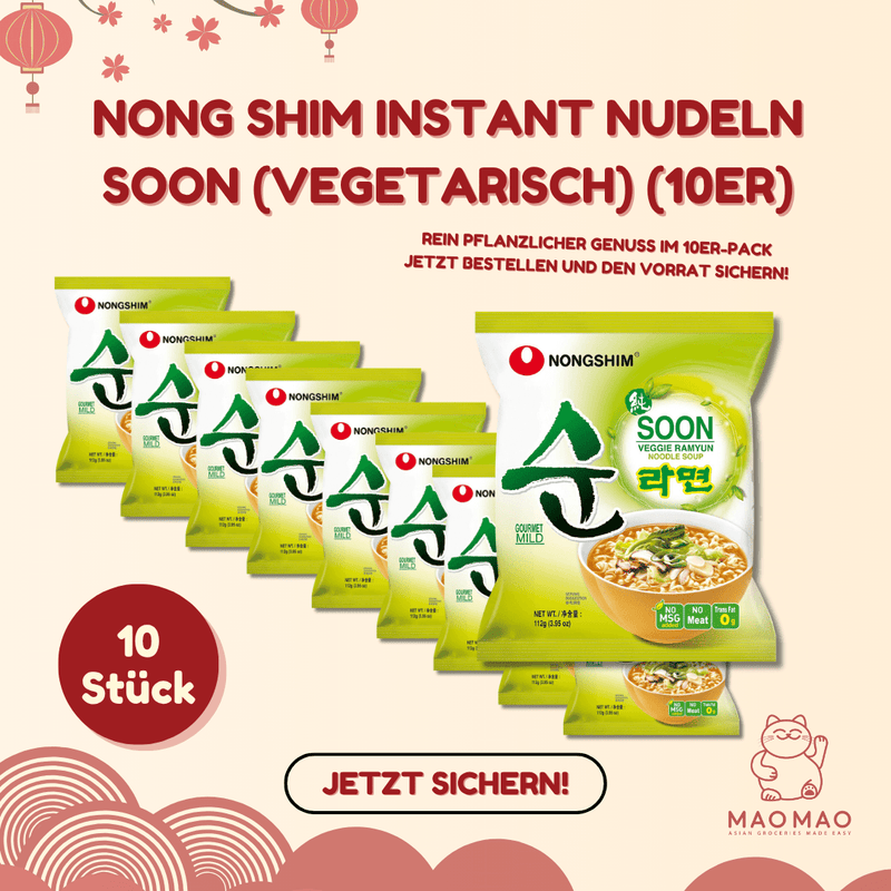 NONG SHIM Instant Nudeln Soon (vegetarisch) Set (10er)