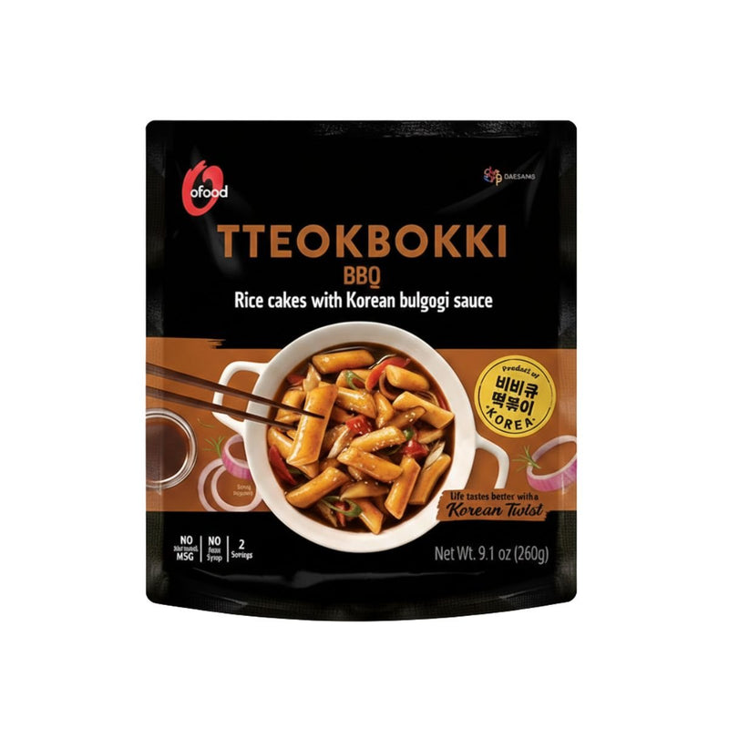 O'FOOD Tteokbokki mit Koreanischer Barbecue-Soße 260g