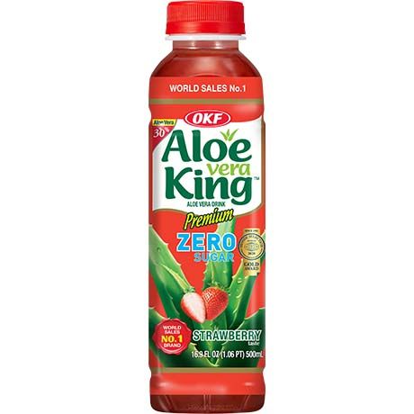 OKF Aloe Vera Getränk Erdbeer Zuckerfrei 500ml (EINWEG)