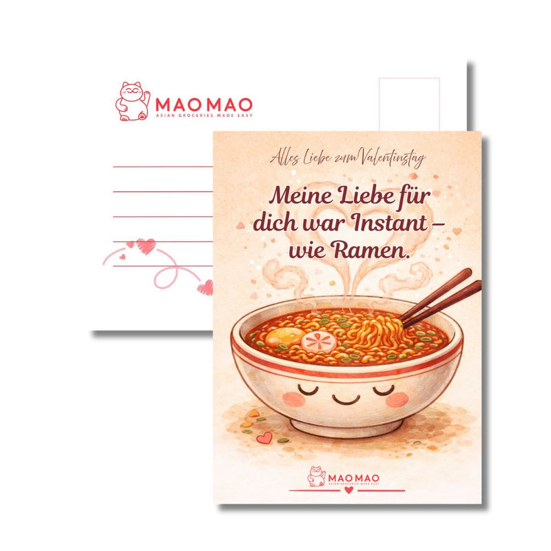 Postkarte „Meine Liebe für dich war Instant – wie Ramen.“ (DIN A6)