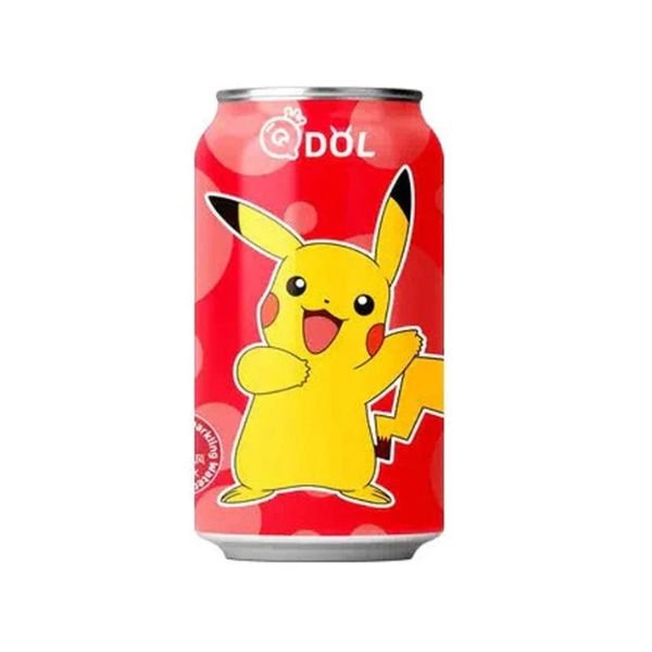 QDOL POKEMON Pikachu Sprudelwasser Erdbeergeschmack 330ml (EINWEG)