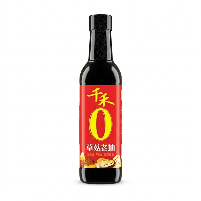 QIANHE Dunkle Sojasauce mit Strohpilzen 500ml