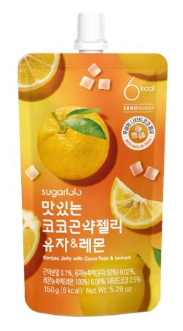 SUGARLOLO Konjac Jelly Yuzu & Zitrone mit Nata de Coco 150g