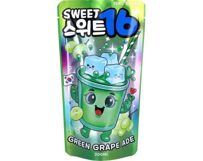 SWEET16 Ade Beutelgetränke Grüner Trauben Zuckerfrei 200ml