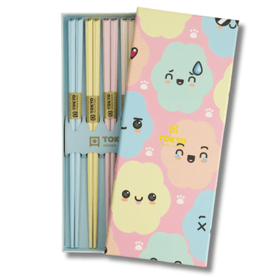 TOKYO DESIGN STUDIO Essstäbchen-Geschenkset/5 Wolken-Emoji