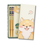 TOKYO DESIGN STUDIO Essstäbchen Set Shiba Hunde 4 teilig Bild 1