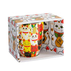 TOKYO DESIGN STUDIO Kawaii Glückskatze Tasse mit Geschenkschachtel – Bunte Katzen (8,5x10,2 cm, 380 ml) Bild 1