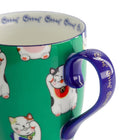 TOKYO DESIGN STUDIO Kawaii Glückskatze Tasse mit Geschenkschachtel – Grüne klassische Katze (8,5x10,2 cm, 340 ml) Bild 2