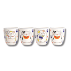 TOKYO DESIGN STUDIO Kawaii Lucky Cat Cup Geschenkset 4 Stück – 7x8 cm / 170 ml Bild 2