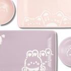 TOKYO DESIGN STUDIO Kawaii Rabbit Cat Sushi Geschenkset 6-teilig – Rosa/Lila Bild 3