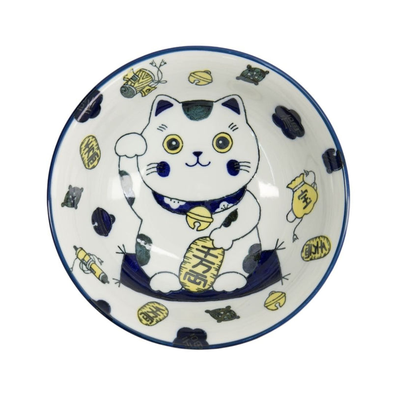 TOKYO DESIGN STUDIO Kawaii Winkekatze Schüssel Blau (20,8 x 8 cm)